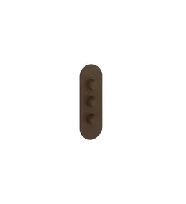 Gessi Ventaglio Bateria prysznicowa termostatyczna podtynkowa 5-drożna - element zewnętrzny Dark Bronze 43072.845