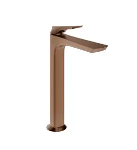 Gessi Ventaglio Bateria umywalkowa wysoka z korkiem klik-klak Copper Brushed PVD 72053.708
