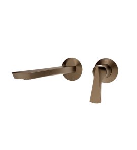 Gessi Ventaglio Bateria umywalkowa podtynkowa z wylewką 210 mm - element zewnętrzny Coffee Bronze Brushed PVD 72088.761