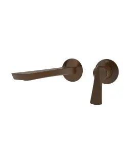 Gessi Ventaglio Bateria umywalkowa podtynkowa z wylewką 210 mm - element zewnętrzny Dark Bronze 72088.845