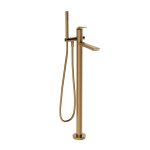 Gessi Ventaglio Bateria wannowa wolnostojąca z zestawem prysznicowym Warm Bronze Brushed PVD 72028.726