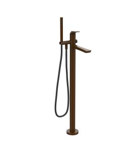 Gessi Ventaglio Bateria wannowa wolnostojąca z zestawem prysznicowym Dark Bronze 72028.845