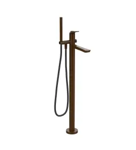 Gessi Ventaglio Bateria wannowa wolnostojąca z zestawem prysznicowym Dark Bronze 72028.845