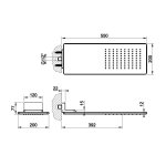 Gessi Ventaglio Deszczownica prysznicowa ścienna Copper Brushed PVD 33095.708