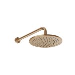 Gessi Ventaglio Deszczownica Ø 250 mm na ramieniu ściennym Warm Bronze Brushed PVD 66148.726
