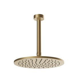 Gessi Ventaglio Deszczownica Ø 250 mm z ramieniem sufitowym (długość na zamówienie) Warm Bronze Brushed PVD 63350.726