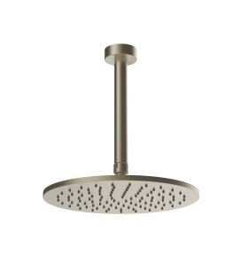Gessi Ventaglio Deszczownica Ø 250 mm z ramieniem sufitowym (długość na zamówienie) Finox Brushed Nickel 63350.149