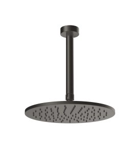 Gessi Ventaglio Deszczownica Ø 250 mm z ramieniem sufitowym (długość na zamówienie) Black Metal Brushed PVD 63350.707