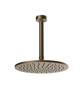 Gessi Ventaglio Deszczownica Ø 250 mm z ramieniem sufitowym (długość na zamówienie) Coffee Bronze Brushed PVD 63350.761