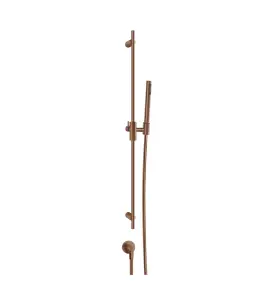 Gessi Ventaglio Drążek prysznicowy ze słuchawką, wężem 150 cm oraz przyłączem kątowym Copper Brushed PVD 70042.708