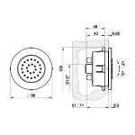 Gessi Ventaglio Dysza boczna - element zewnętrzny Chrom 32982.031
