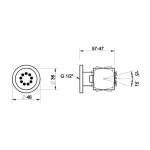 Gessi Ventaglio Dysza boczna Chrom 13375.031