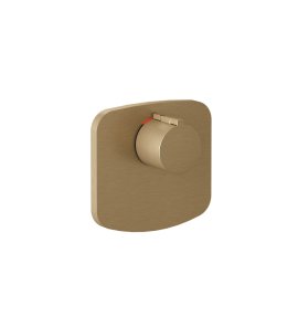 Gessi Ventaglio Mieszacz prysznicowy termostatyczny podtynkowy - element zewnętrzny Warm Bronze Brushed PVD 43256.726