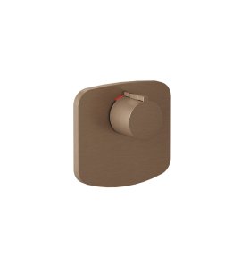 Gessi Ventaglio Mieszacz prysznicowy termostatyczny podtynkowy - element zewnętrzny Copper Brushed PVD 43256.708