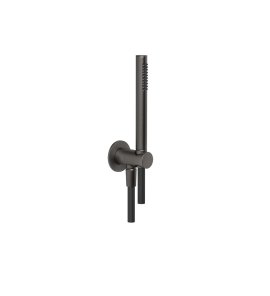 Gessi Ventaglio Słuchawka prysznicowa z uchwytem ściennym i przyłączem Black Metal Brushed PVD 63329.707