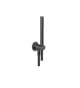 Gessi Ventaglio Słuchawka prysznicowa z uchwytem ściennym i przyłączem Black Metal Brushed PVD 63329.707