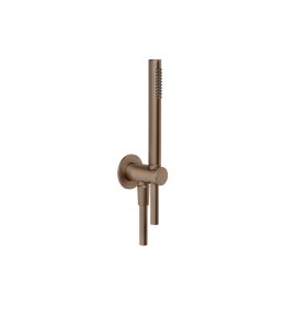 Gessi Ventaglio Słuchawka prysznicowa z uchwytem ściennym i przyłączem Copper Brushed PVD 63329.708
