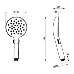 Gessi Ventaglio Słuchawka prysznicowa 2-stopniowy strumień Warm Bronze Brushed PVD 47350.726