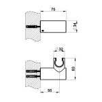 Gessi Ventaglio Uchwyt na słuchawkę prysznicową Copper Brushed PVD 58160.708