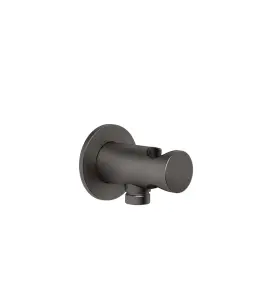 Gessi Ventaglio Uchwyt słuchawkowy z przyłączem wody Black Metal Brushed PVD 63461.707
