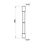 Gessi Ventaglio Wąż prysznicowy Cromalux 150 cm z przyłączem stożkowym 1/2" Warm Bronze Brushed PVD 01637.726