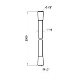 Gessi Ventaglio Wąż Prysznicowy z nakrętką stożkową Chrom 28746.031