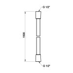 Gessi Ventaglio Wąż prysznicowy 150 cm Black Metal Brushed PVD 54137.707