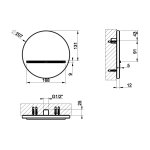 Gessi Ventaglio Wylewka kaskadowa Black Metal Brushed PVD 65295.707