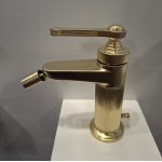 Gessi Venti20 Bateria bidetowa jednootworowa z korkiem brass brushed pvd 65007.727
