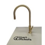   Gessi Venti20 Bateria kuchenna obrotowa z wyciąganą wylewką brass brushed pvd 60622.727 W MAGAZYNIE!!