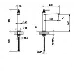 Gessi Venti20 Bateria umywalkowa bez korka wysoka chrom 65004.031