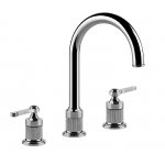 Gessi Venti20 Bateria umywalkowa 3-otworowa z korkiem średnia chrom 65015.031