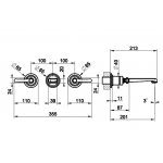 Gessi Venti20 Bateria umywalkowa 3-otworowa z średnią wylewką element zewnętrzny chrom 65091.031