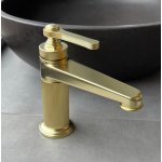 Gessi Venti20 Bateria umywalkowa bez korka brushed brass PVD 65002.727
