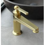 Gessi Venti20 Bateria umywalkowa bez korka brushed brass PVD 65002.727