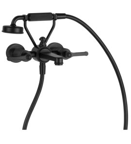 Gessi Venti20 Bateria wannowa ścienna z przełącznikiem wanna/prysznic matte black 65113.299