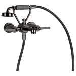 Gessi Venti20 Bateria wannowa ścienna z przełącznikiem wanna/prysznic black metal pvd 65113.706