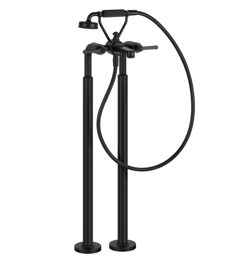 Gessi Venti20 Bateria wannowa wolnostojąca element zewnętrzny matte black 65128.299