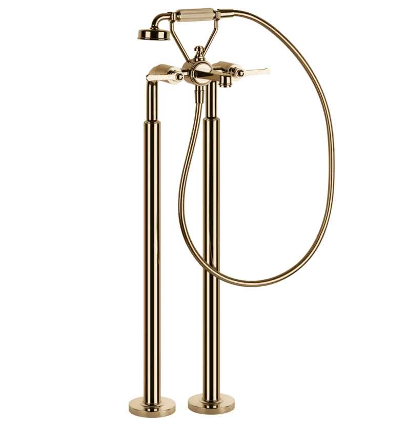 Gessi Venti20 Bateria wannowa wolnostojąca element zewnętrzny warm bronze pvd 65128.735