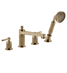 Gessi Venti20 Bateria wannowa 4-otworowa warm bronze brushed pvd 65045.726