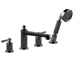 Gessi Venti20 Bateria wannowa 4-otworowa black metal pvd 65045.706
