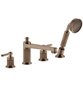 Gessi Venti20 Bateria wannowa 4-otworowa copper brushed pvd 65045.708