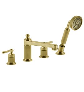 Gessi Venti20 Bateria wannowa 4-otworowa gold brushed pvd 65045.716