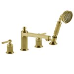 Gessi Venti20 Bateria wannowa 4-otworowa gold brushed pvd 65045.716
