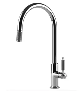      Gessi Venti20 Chrom – Bateria Kuchenna Obrotowa z Wyciąganą Wylewką 60622.031 W MAGAZYNIE 