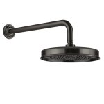 Gessi Venti20 Deszczownica Ø22,9 z ramieniem ściennym black metal brushed pvd 65148.707