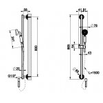Gessi Venti20 Zestaw prysznicowy chrom 65143.031