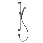 Gessi Venti20 Drążek prysznicowy ze słuchawką,wężem 150 cm i przyłączem wody black metal brushed pvd 65142.707