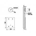Gessi Venti20 Element sterujący ścienny część zewnętrzna chrom 30651.031