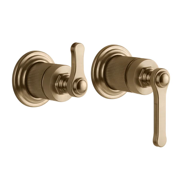 Gessi Venti20 Mieszacz ścienny 2-drożny element zewnętrzny warm bronze brushed pvd 65038.726